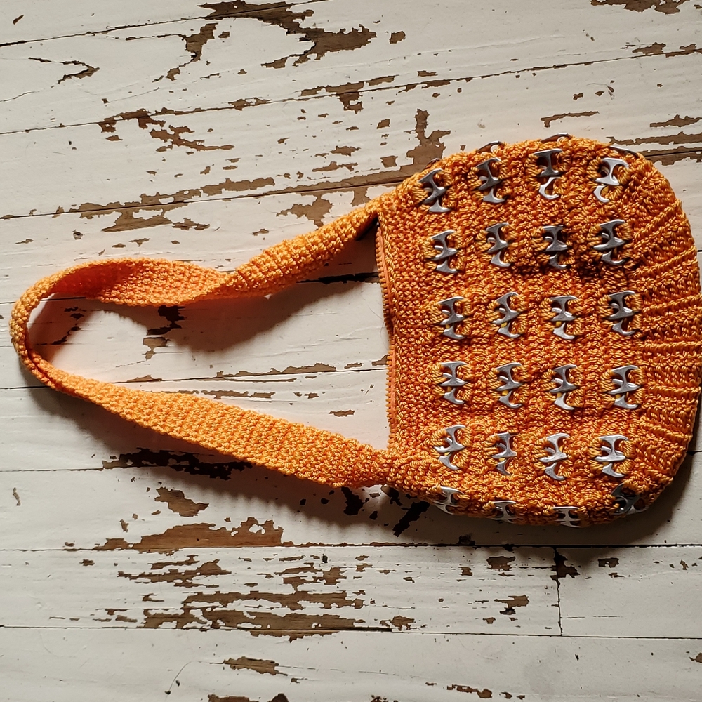 Vintage rare orange soda pop tab small purse